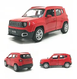 132 Jeep Renegade SUV Diecast Alloy Car Model Pull Back Sound Light with Children Gift Toys J1905255503946