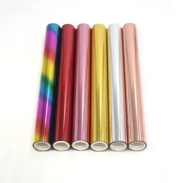 Accessori 6 pezzi/set 5 m x 1 rotolare per foglio di stampa calda per carta oro foglio di lamina per stampante laser e foglio reattivo del toner laminatoria, artigianato di carta da foglio