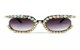 Occhiali da sole di diamanti alla moda europei Personaggi americani occhiali mezzo telaio occhiali cristallini rhinestone Sun Glass6557457