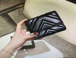 474802 Marmont Short Wallet High Quality Fashion Women Coin Purse Pouch Quilted Real Leather Woman Wallets Main Credit Card Holder3938677