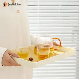 Tea Trays Household Wooden El Dinner Plate Traditional Tray Cup Tableware Drainage Water Storage Set Plastic Solid Wood