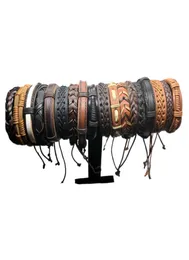 100pcs mens Womens Vintage Genuine Leather Surfer Surfer Cuff Cuff Bracelet المجوهرات هدية مختلطة المجوهرات Wholes1977659