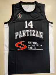 Basket Jersey Partizan Mozzart Bet Belgrad #14 Pekovic 2022-023 Europeisk säsong vuxen personlig