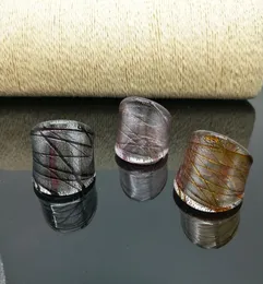 6pcs misturam lâmpada colorida de vidro de vidro Ringos de Murano Ring 1719mm Modelo Random Mixed Model8199901