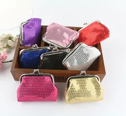 Nya mode kvinnor mini mynt plånbok barn byter handväska paljetter candycolored glänsande myntväska väska gåva K60566053110