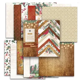 غلاف الهدايا Alinacutle Christmas Season Paper Pack 24 Sheets 6 "لوحة منقوشة لخلية Scrapbooking Handmade Craft Background