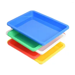 Plates 5pcs Plastic Crafts Organizer Tray Versatile Serving For School And Home Color Available Assorted