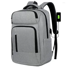 Backpack de grande capacidade Oxford Men Laptop 15,6 de 17 polegadas para estudantes universitários sacos escolares para adolescentes Pacote de carregamento USB