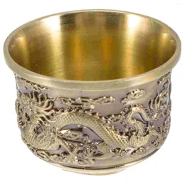 Cups Saucers Dragon Phoenix Tasse Metall Tee Set Whiskygläser Retro Goblet Zinklegierung Trinkbüro