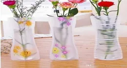 New Unbreakable Foldable Reusable Plastic Flower Vase Creative Folding Magic PVC Vase 117cm27cm Mix Color Home Decor6687824