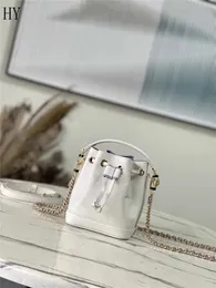 مصمم حقيبة فاخرة Nano Noe 2Way M81626 بواسطة قماش البركة الأبيض الأرجواني حقيبة اليد حقيبة الكتف 7A أفضل جودة
