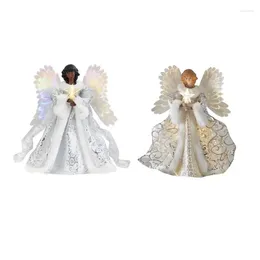 Party Decoration Q6PE Christmas Tree Top Angel Light Lamp Ornament Art Crafts Supplies For Inhoor Outdoor Garden Yard Decorations Gift