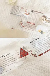 Wrap regalo vintage Little House parole inglesi nastro per animali domestici per planner che produce un piano di scrapbooking fai -da -te adesivo decorativo