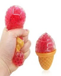 Squishy Ice Cream Toy Water Pärlor Squish Ball Anti Stress Venting Balls Funny Squeeze Toys Stress Relief Toys Axiety Reliever8579411
