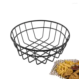 Bowls Fruit Bowl Metal Berry Stainless Steel Portable Mini Picnic Baskets Banana Holder Reusable Snack Platter For Bread