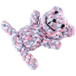 Dog Apparel Chew Knot Toy Bear Tough Strong Puppy Pet Tug War Play Cotton Rope