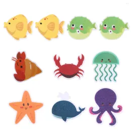 Bath Mats 10pcs Shower Safety Treads Cartoon Marine Stickers Slipping Ocean Bathing Tub Pasters For Home Shop