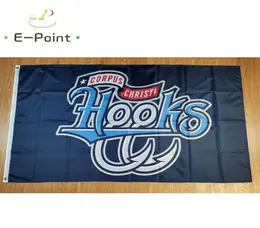 Milb Corpus Christi Hooks Flag 35ft 90cm150cm Decoração de bandeira de poliéster Flying Home Garden Gift Gifts8715376