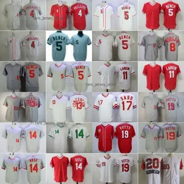 Jersey Baseball Jersey 14 Pete Rose 1976 17 Chris Sabo 4 Brandon Phillips 5 Johnny Bench 8 Joe Morgan 11 Barry Larkin 13 Concepcion 34 Homer Bailey 39 Devin Mesoraco