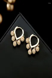 Hoop -Ohrringe luxuriöser Modeschmuck Frauen kreative schöne Splitter elegant süße schöne kleine Bälle Ohrschleifen1424435