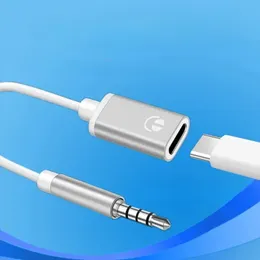 Conversor de cabo Aux de 3,5 mm para fêmea para fêmea Tipo Tipo-C a 3,5 mm Jack Conversor Adaptador de áudio do fone de ouvido Cabo 1pcs/2pcs