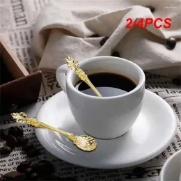 Kaşık 2/4pcs Arap tarzı Paslanmaz Çelik Dayanıklı Mutfak Tatlı Kaşık Pratik Ev Aracı Kahve Taşınabilir Moda Iris Basit