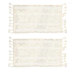 Bath Mats 2 Pcs Coasters Coffee Table Cover Wedding Covers Romantic Tablecloth Runner Paraffin