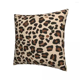 Kudde Leopardkudde mjuk polyester täcke dekor djurkast fodral säte square 40x40 cm