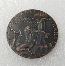 Germania 1920 moneta commemorativa La medaglia di vergogna nera Silver rare copia Copia decorazione per la casa Accessori 5881121