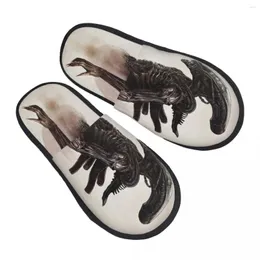 슬리퍼 Xenomorph 필수 외계인 남자 여자 모피 아늑한 pantoufle homme home