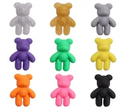 Whole 100Pcs PVC Cartoon Character Colorful Bear Shoe Designer Decorations Buckle For Kids Charms Jibbitz Button 7153829