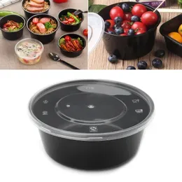 Retire os recipientes 10pcs Plástico Lunch Sopa Bowl Bowl Box de contêiner de contêiner com tampas bandeja plástico para comidas