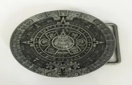 1 szt. Okrągły kalendarz aztec klamra hebillas cinturon men039s Western Cowboy Metal Meld Belt Burza Fit 4 cm szerokie pasy 5173714