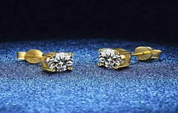 RealColor VVS Moissanite STED STERLING SILLING SILLING 2CT DIAST СЕРИНГИ СЕРЕВАНИЕ 14K ЖЕЛУ ЗОЛОТО ЖЕНЩИНЫ Женщины Серьера5141163