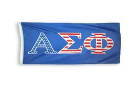 Alpha Sigma Phi USA Flag 3x5 feet Double Stitched High Quality Factory Directly Supply Polyester with Brass Grommets4547523