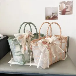 Bolsas de armazenamento Transparente Fresh Transparente PVC Jelly Bag Bolding Handmade Gift Diário Bolsa Summer Summer Beach