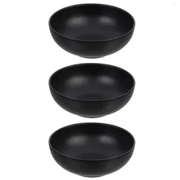 Conjuntos de utensílios de jantar 3 pcs preto fosco pequeno tigela de servir tigelas de cozinha molho de molho de arroz pratos de tempero de aperitivo mini condimento doméstico