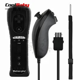 Gamepads Wireless Pilot Controller+Nunchuk Control for Wii Motion Plus Console Game Console Joystick Silikon Akcesoria