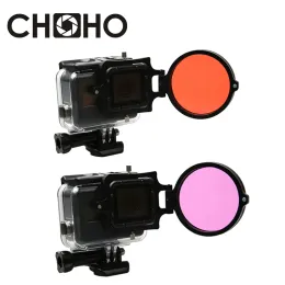 Accessori per GoPro 7 Filtro immersione in immersione immersione subacquea Filtro viola rosso Purne Filtors per Go Pro 5 6 7 Accessori neri