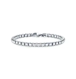 Link Cadeia Rúda de alta qualidade Venezian Link Bracelet em metal aço inoxidável para homens Mulheres Classic Jewelry1248969