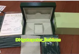 Caixa de presente de alta qualidade Visualização de madeira Visualização de madeira cartão de instrução Green Wooden Watch Box 6311003