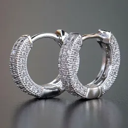 Designer Ohrringe Luxus vereisert CZ Zirkon Studien Ohrring Bling Männer Frauen Diamant Studs Ohr