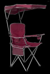 Camp Furniture Folding Camping Chair Portable Canopy Backpacking Outdoor Patio Pool Side Beach With - Red