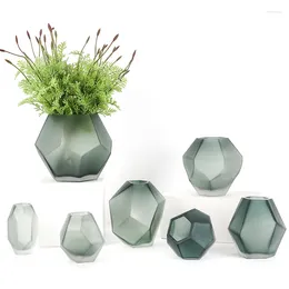 Wazony geometryczny kształt szklany wazon wazon japońsko aranżacja kwiatowa i Floriculture Home Ornament Dekoracja
