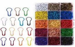 750 Pieces 15 Colors Assorted Bulb Safety Pins Pear Shaped Pins Knitting Stitch Markers Sewing Making with Storage Box5364854