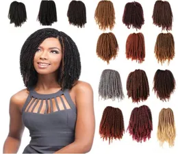 Extensões fofas de cabelos de primavera de primavera Borgonha marrom preto além da beleza ombre Crochet Braids Kanekalon Braiding Synthetic Hair9809534850175