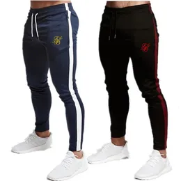 Frühlingsherbst -Fitnessstudios Männer Jogger Jogginghose Sik Silk Herren Hosen mit Kleidung die hochwertige Bodybuildinghose 240412