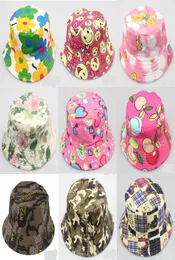 26t Baby Cartoon Print Eimer Sonne Hut Blumen Kinder Sommer Panama Caps Baby Girls Fischer Strohhut Kinder Jungen Tope Cap9231362