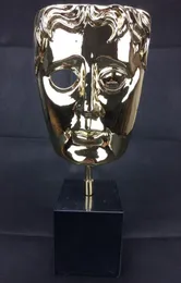 BAFTA trophy award Metal BAFTA BAFTA trophy award Britsish Academy Film trophy award gold or sliver color and black base9849488