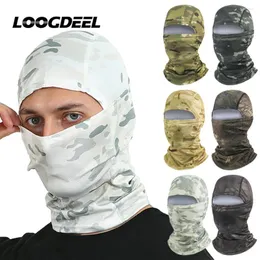 Bandanas LOOGDEEL Climbing Sports Balaclava Running Hiking Tactical Cycling Cool Facemask Anti-UV Breathable Silk Headwear Neck Guard